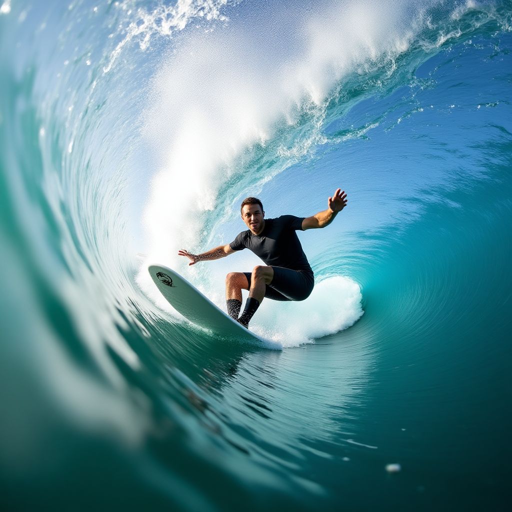 Male surfer advanced technique